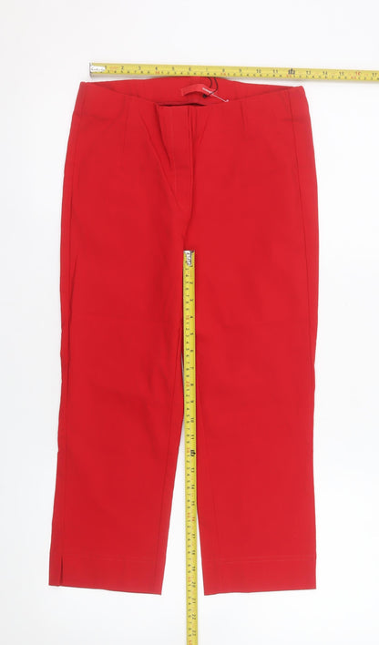 Stehmann Women's Red Capri Trousers Size 10 Viscose Blend