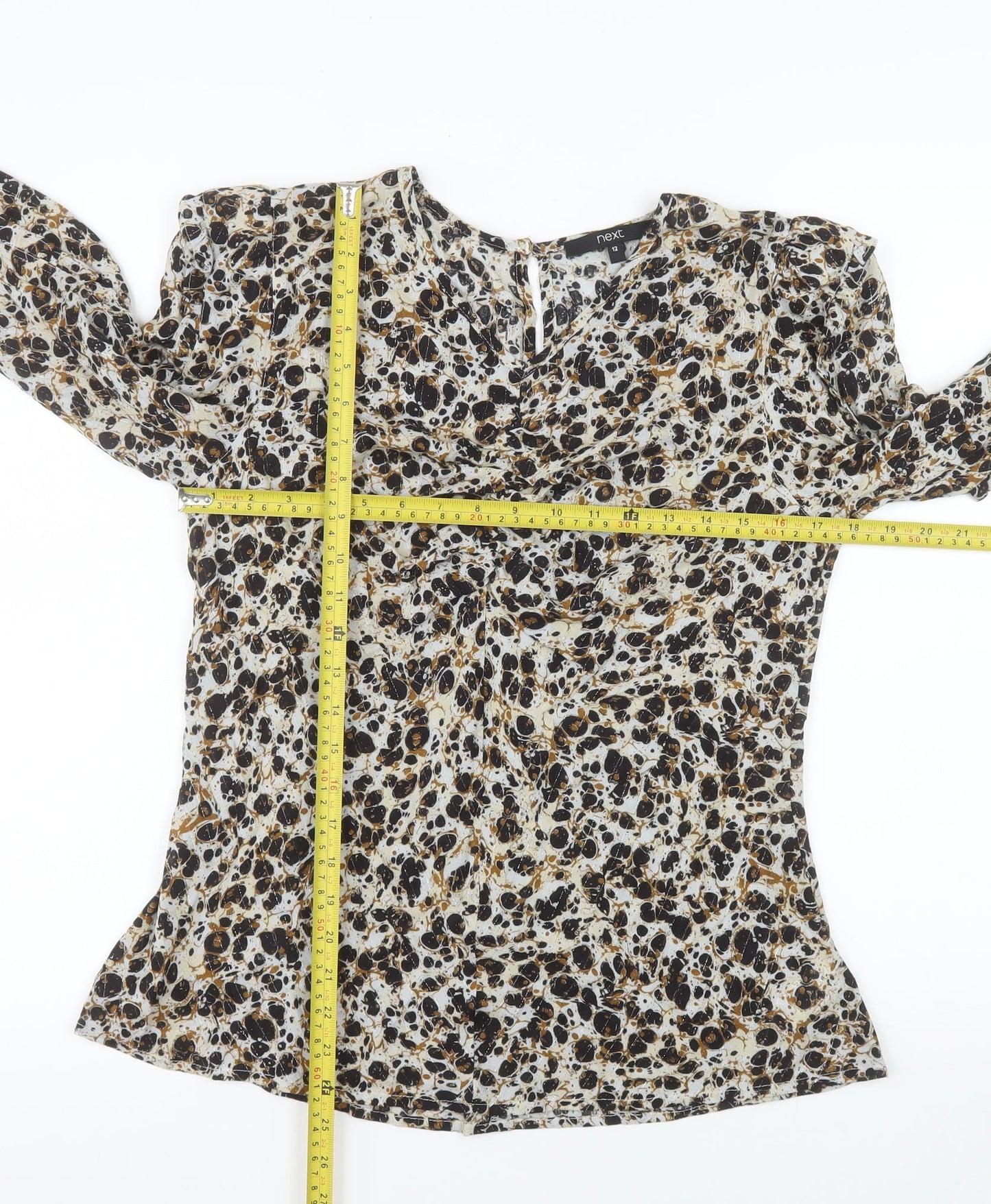 Next Women’s Multicoloured Animal Print Tunic Blouse Size 12