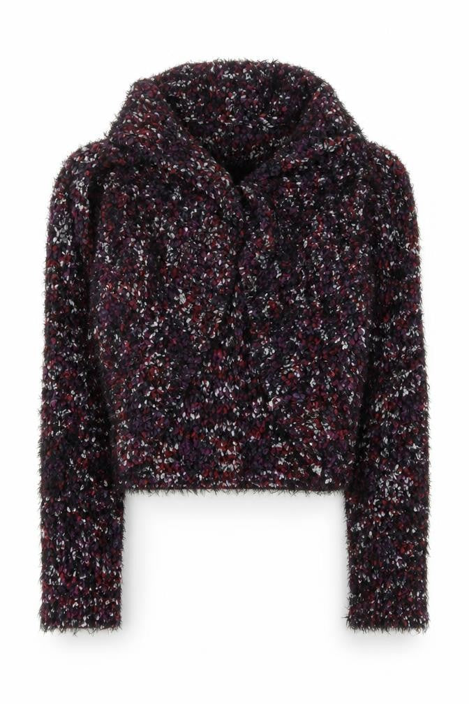 J'aime Lavie Paris Womens Multicoloured Size 14 Cowl Neck Chunky Knit Cardigan