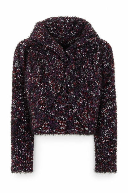 J'aime Lavie Paris Womens Multicoloured Size 14 Cowl Neck Chunky Knit Cardigan