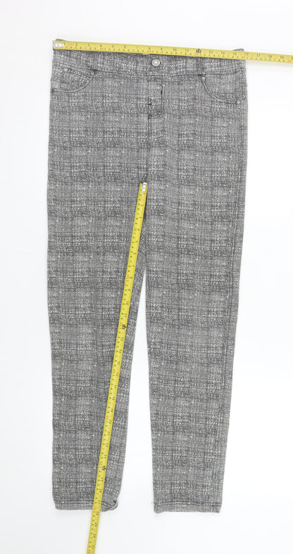 Lee Cooper Women Grey Slim Fit Jegging Trousers Size 12