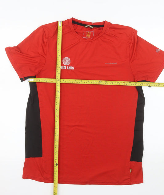 Craghoppers Men's Red Short Sleeve Active T-Shirt Size M