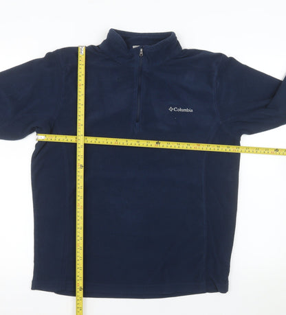 Columbia Men's Blue Fleece 1/4 Zip Pullover Jacket Size M