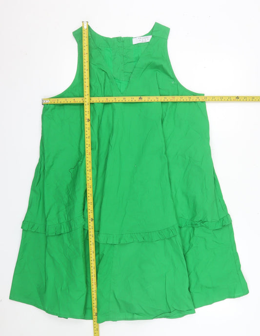 Primark Women Green Size 18 A-Line Sleeveless Knee Length Dress