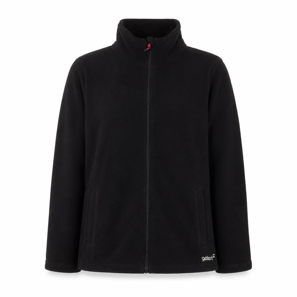 Gelert Women Black Full Zip Fleece Jacket UK 12 Outdoor Warm Layer