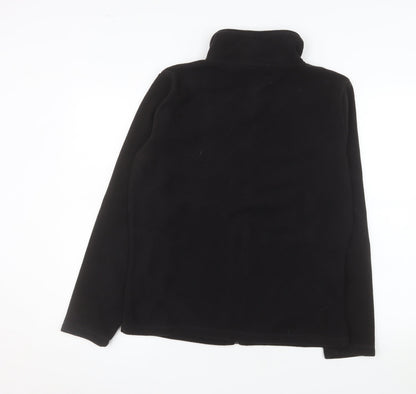 Gelert Women Black Full Zip Fleece Jacket UK 12 Outdoor Warm Layer