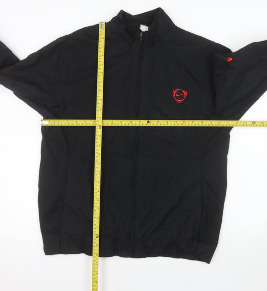 Nike Men's Black L Windbreaker Sports Jacket Full Zip