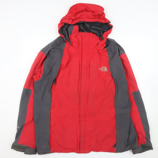 The North Face Mens Red XL Hooded Waterproof Parka Jacket