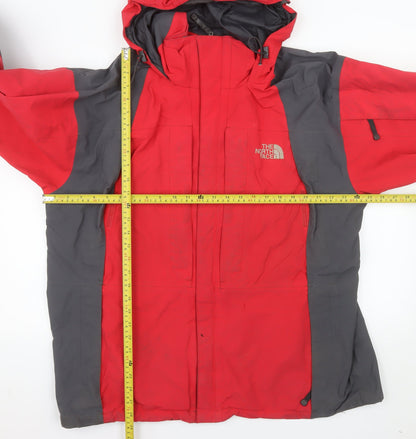 The North Face Mens Red XL Hooded Waterproof Parka Jacket