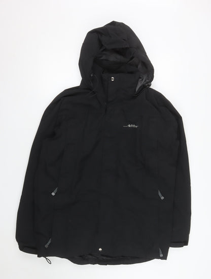 Outdoor Sportswear Men's Black M Waterproof Parka Hooded Jacket