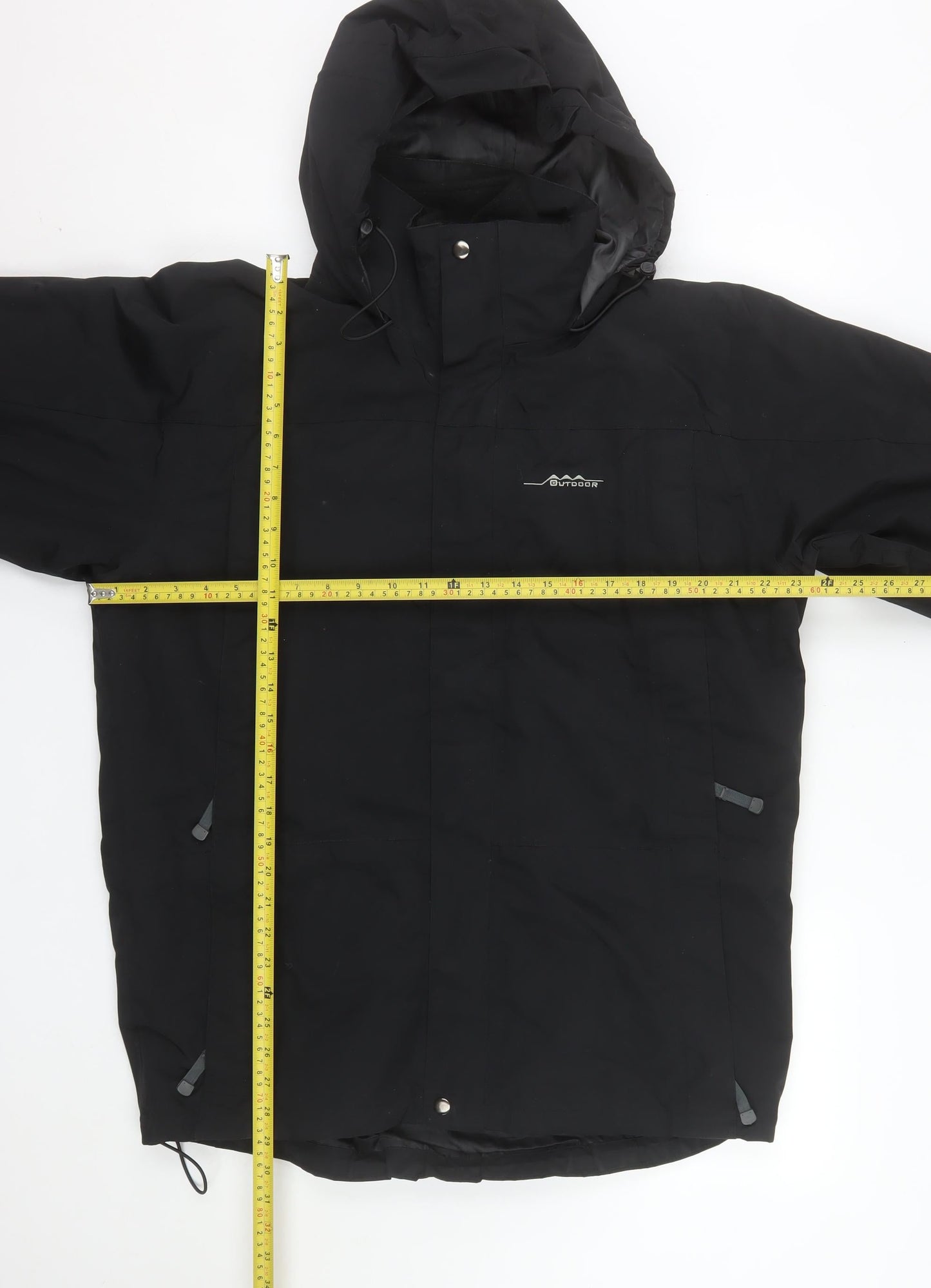 Outdoor Sportswear Men's Black M Waterproof Parka Hooded Jacket