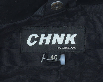 Chinook Men Black 40 Regular Hooded Parka Jacket Outdoor Winter Coat