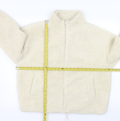 Serra Womens Ivory Fleece Full Zip Jacket Size 16