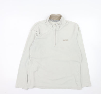Regatta Women's Beige 1/2 Zip Fleece Sweatshirt UK 10 Polyester Outdoor