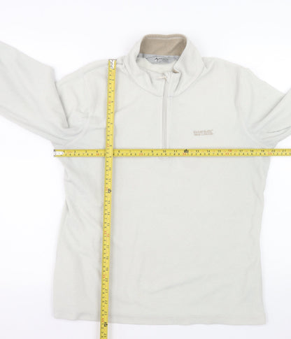 Regatta Women's Beige 1/2 Zip Fleece Sweatshirt UK 10 Polyester Outdoor