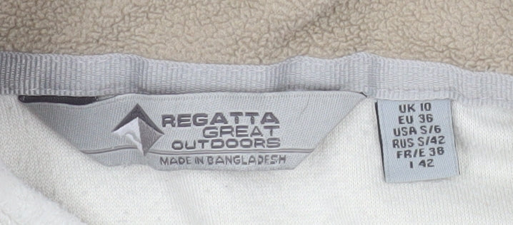 Regatta Women's Beige 1/2 Zip Fleece Sweatshirt UK 10 Polyester Outdoor