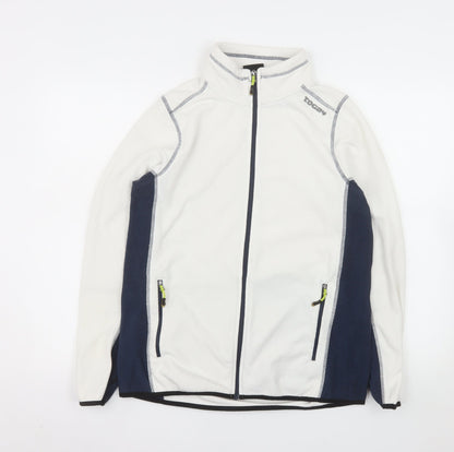 TOG24 Women's White Fleece Full Zip Outdoor Jacket Size 12