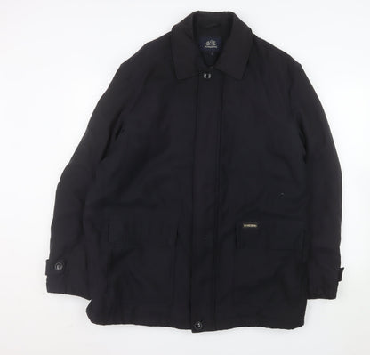 Bosideng Men's Black L Regular Fit Mid-Length Overcoat