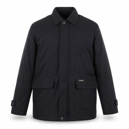 Bosideng Men's Black L Regular Fit Mid-Length Overcoat