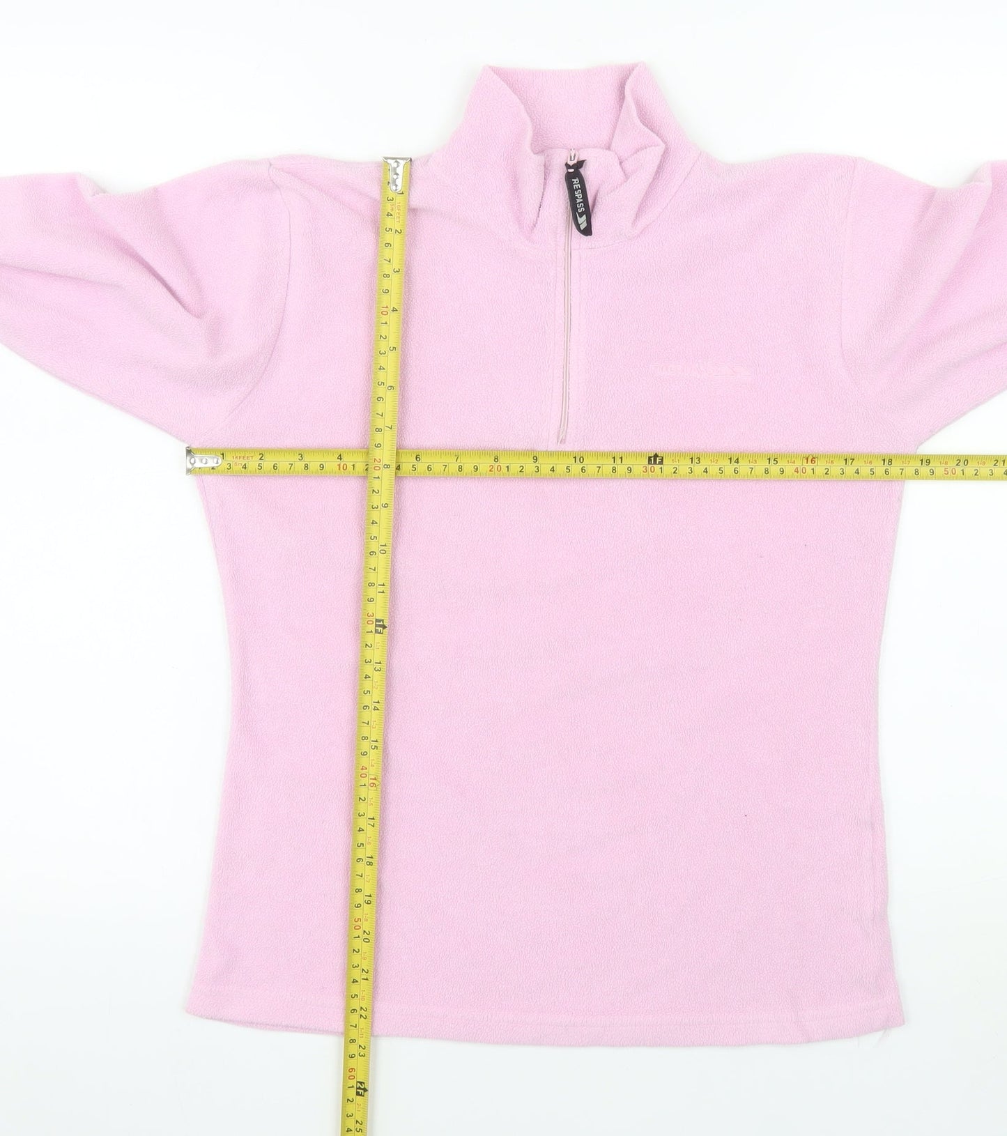 Trespass Womens Pink Fleece 1/4 Zip Pullover Sweatshirt Size M