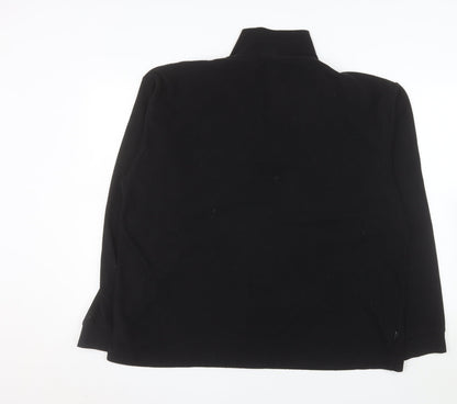 Campri Men's Black XL Fleece 1/2 Zip Pullover Sweatshirt