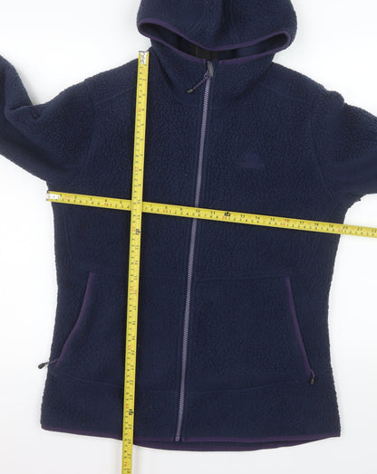 Mountain Equipment Women Blue Fleece Hooded Jacket Size 14