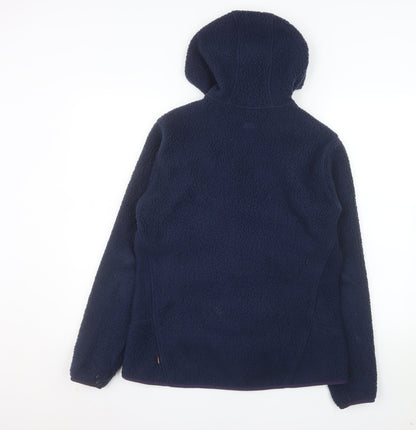 Mountain Equipment Women Blue Fleece Hooded Jacket Size 14