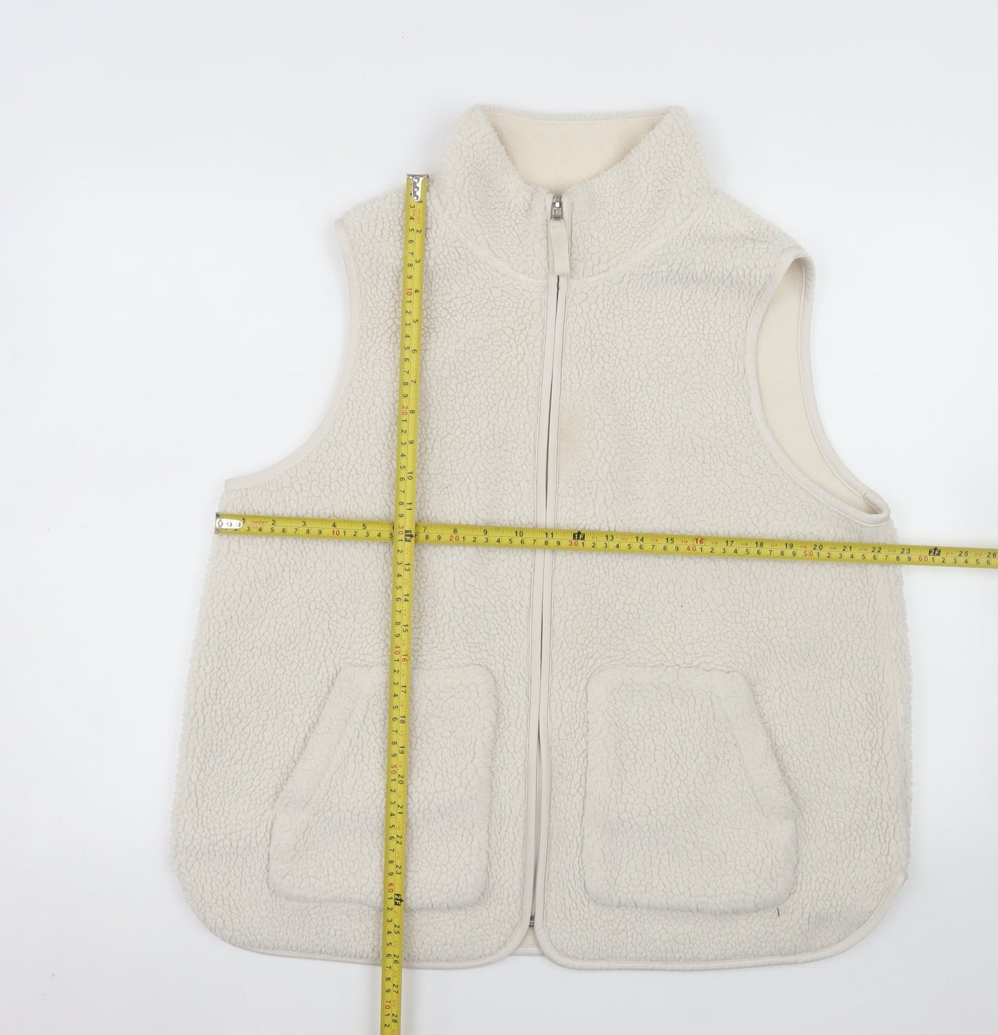 Marks and Spencer Women’s Light Natural Fleece Waistcoat Size 16