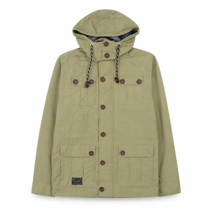 Brookhaven Men's Green Small Hooded Cotton Parka Jacket