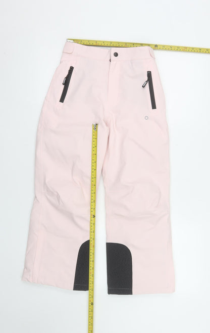 Marks and Spencer Girls Pink Waterproof Snow Pants 9-10 Years Regular Fit