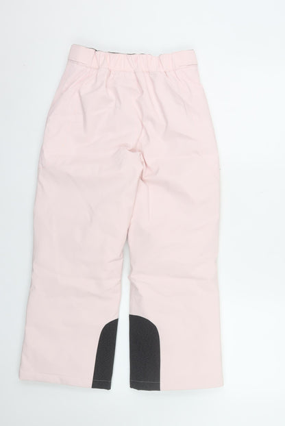 Marks and Spencer Girls Pink Waterproof Snow Pants 9-10 Years Regular Fit