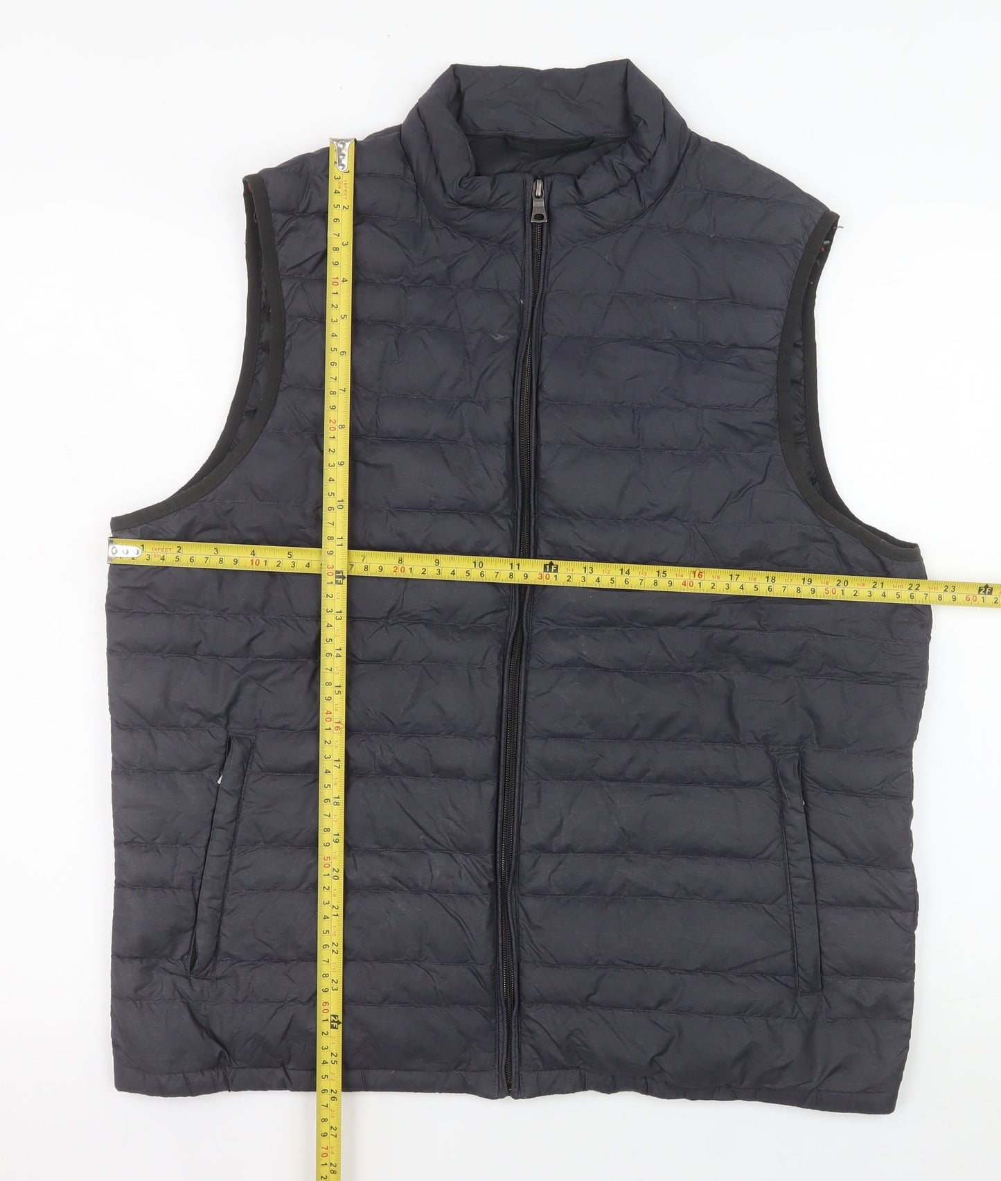 Marks and Spencer Men's Grey Padded Down Bodywarmer Waistcoat L