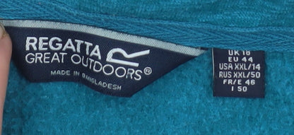 Regatta Womens Blue Full Zip Fleece Jacket Size 16 Outdoor