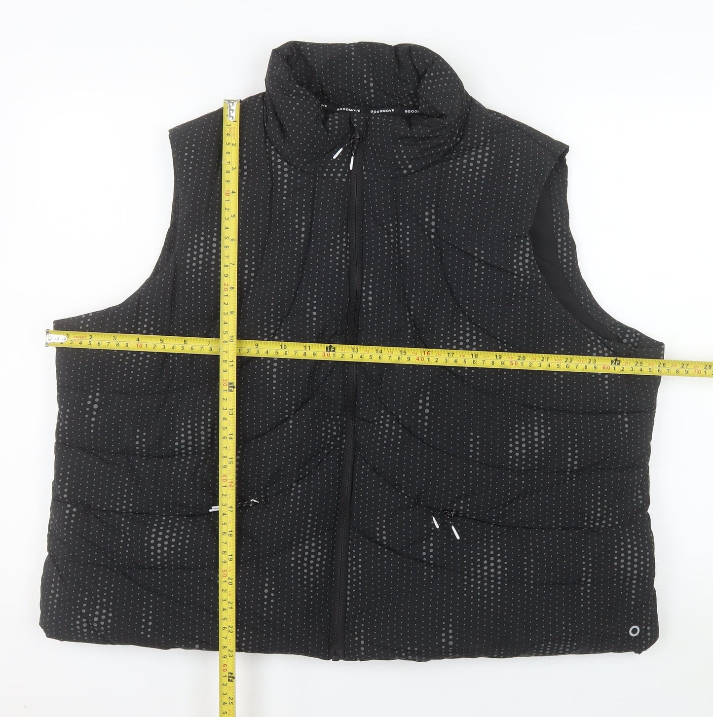 Marks and Spencer Womens Black Quilted Puffer Waistcoat Size 22