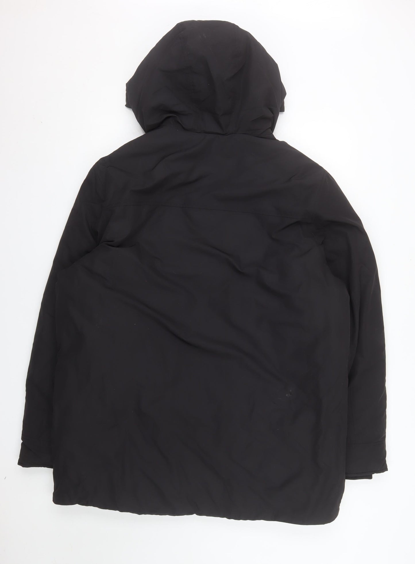 Marks and Spencer Men’s Black L Hooded Parka Coat Size L 41in