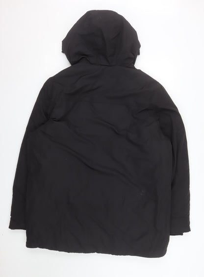 Marks and Spencer Men’s Black L Hooded Parka Coat Size L 41in