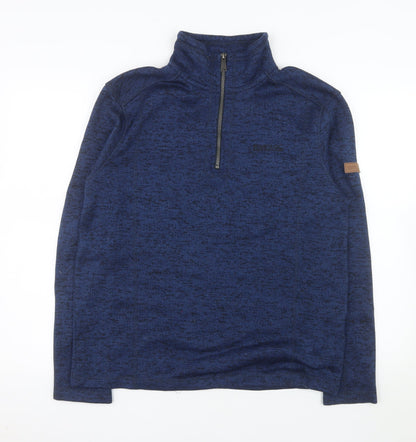 Regatta Men Blue 1/4 Zip Pullover Sweatshirt Fleece M