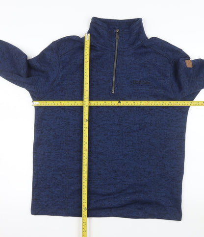 Regatta Men Blue 1/4 Zip Pullover Sweatshirt Fleece M