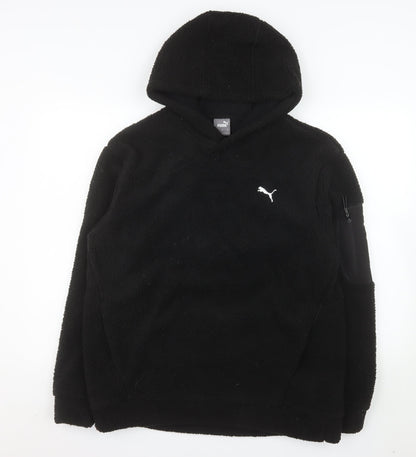 Puma Men's Black Fleece Pullover Hoodie Size M