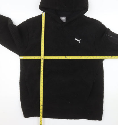 Puma Men's Black Fleece Pullover Hoodie Size M