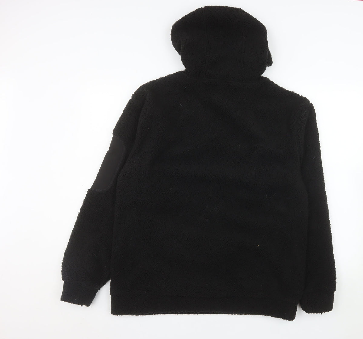 Puma Men's Black Fleece Pullover Hoodie Size M