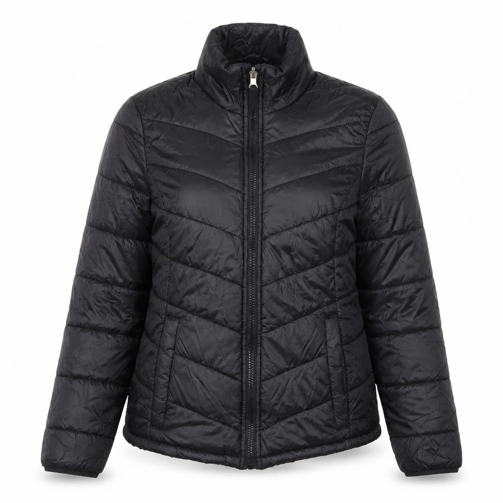 Jessica Simpson Women's Black S Puffer Jacket Lightweight Quilted Zip