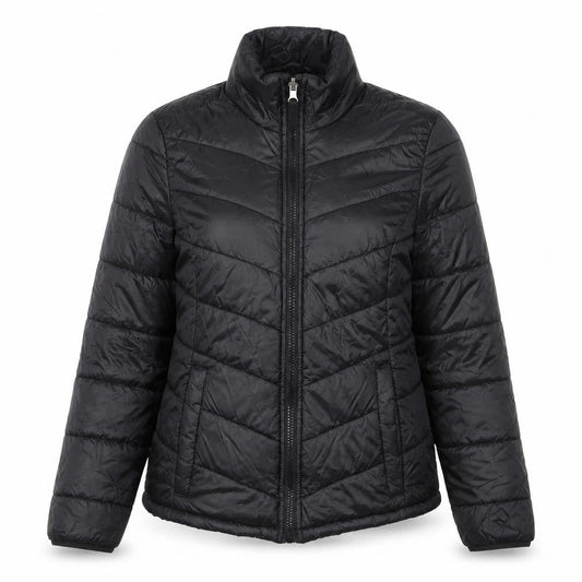 Jessica Simpson Women's Black S Puffer Jacket Lightweight Quilted Zip