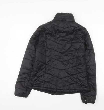 Jessica Simpson Women's Black S Puffer Jacket Lightweight Quilted Zip