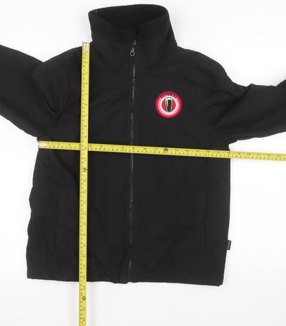 Guinness Womens Black Softshell Bomber Jacket Size 12