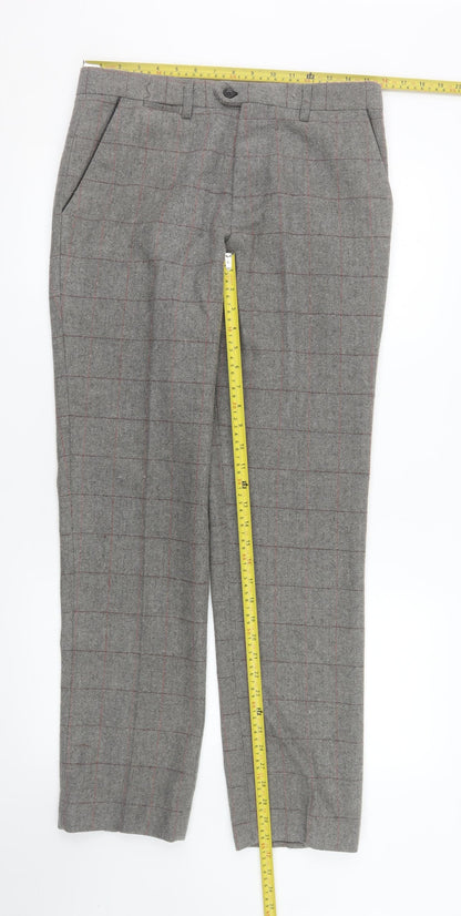 Marc Darcy Womens Grey Check Tweed Dress Pants Size 12 Regular