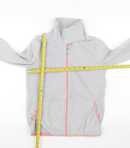 Crane Girls Grey Fleece Zip Jacket 11-12 Years Softshell Lightweight