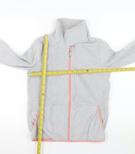 Crane Girls Grey Fleece Zip Jacket 11-12 Years Softshell Lightweight