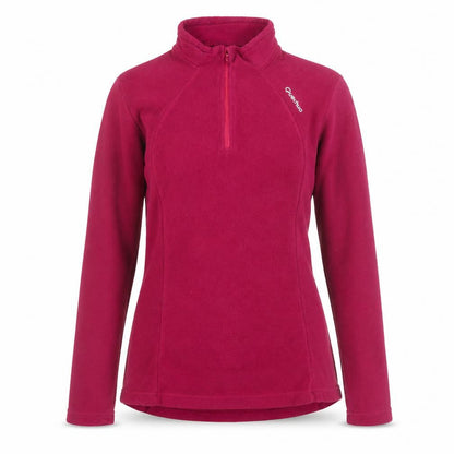 Quechua Women's Pink Fleece 1/2 Zip Pullover Sweatshirt Size 14