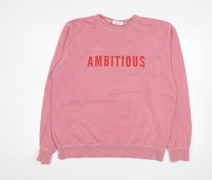 Phenomenal Women Pink Ambitious Graphic Pullover Sweatshirt Medium